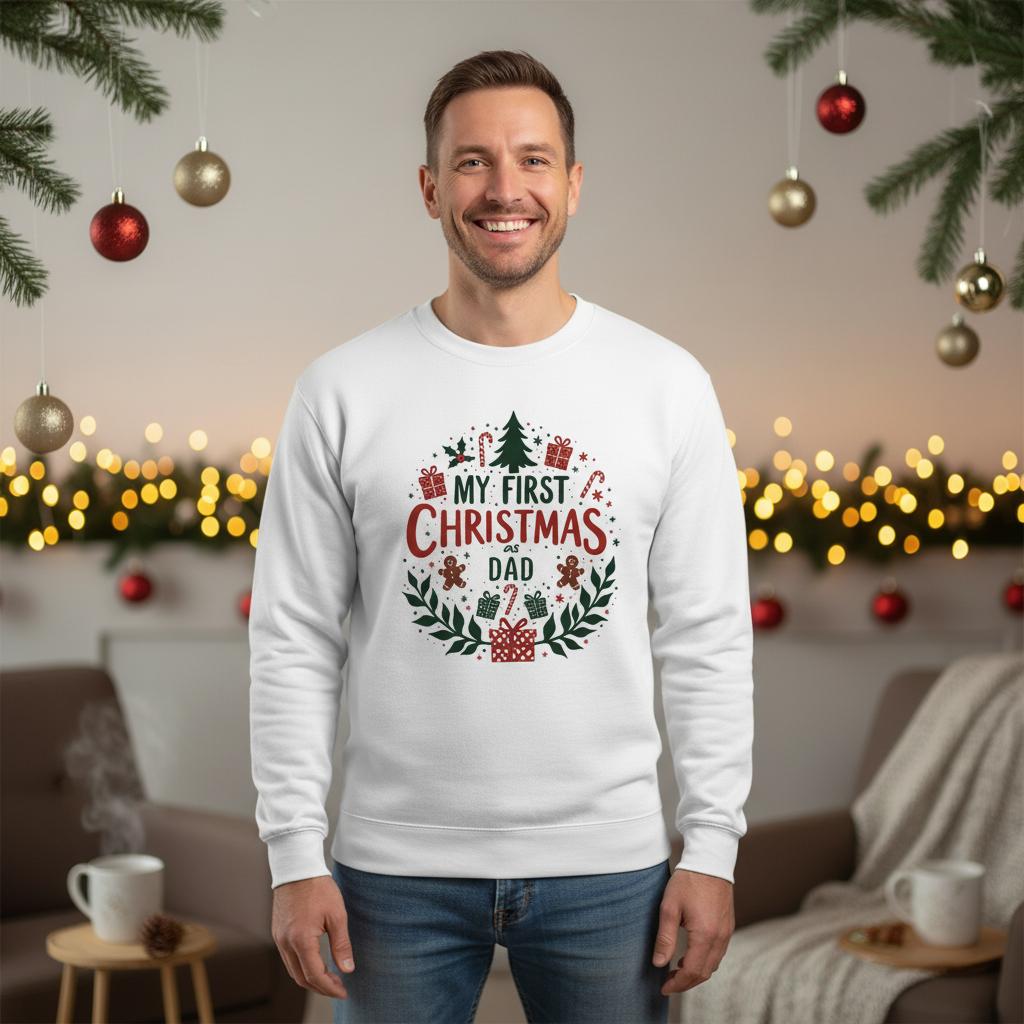 My First Christmas as Dad sweatshirt