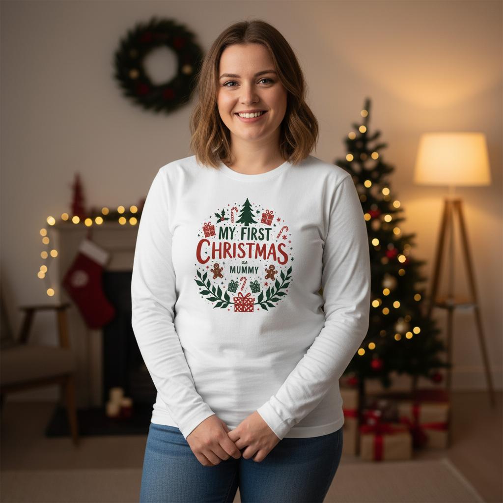 My First Christmas as Mummy Long-sleeved T-shirt