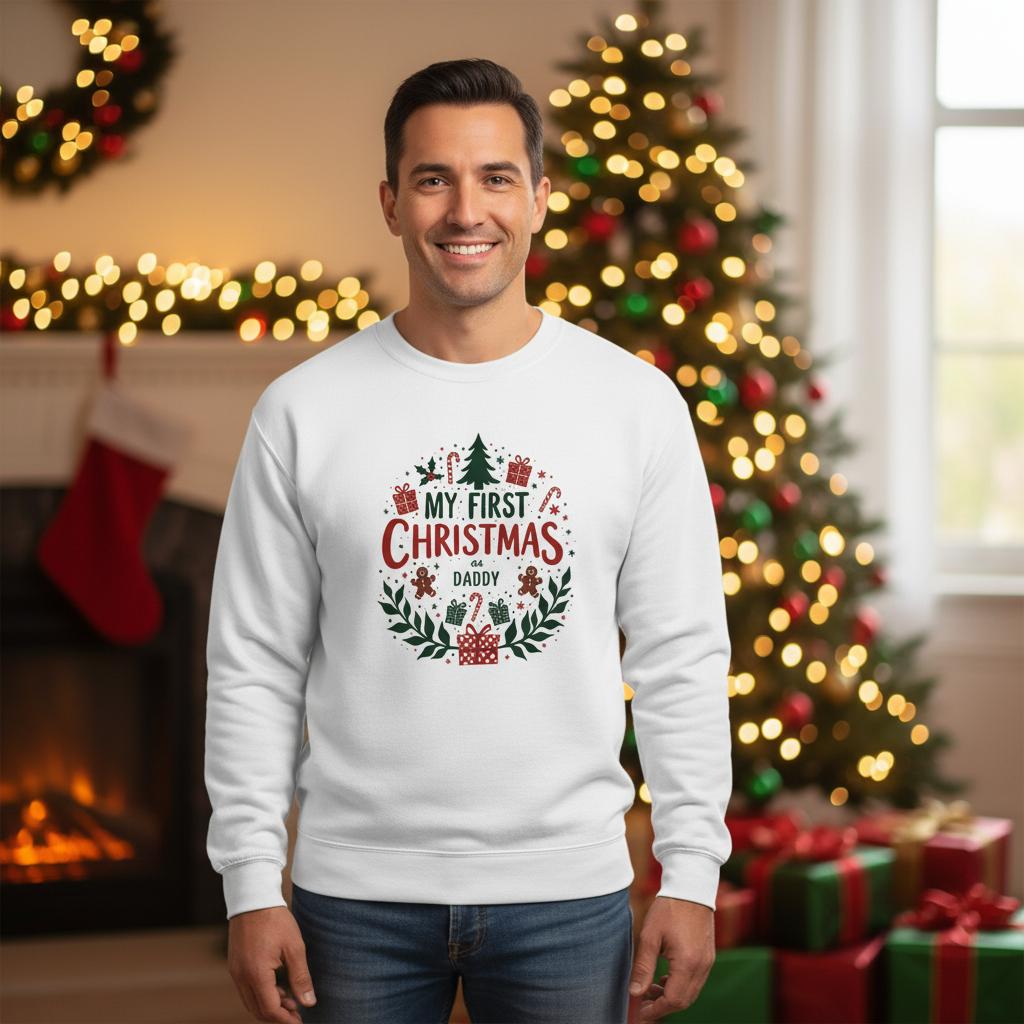 My First Christmas as Daddy sweatshirt