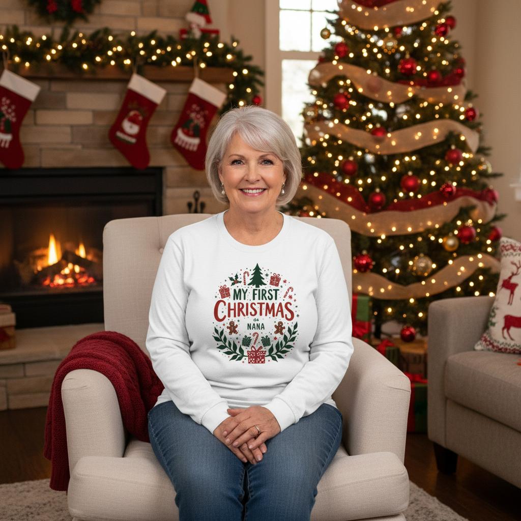 My First Christmas as Nana Long-sleeved T-shirt
