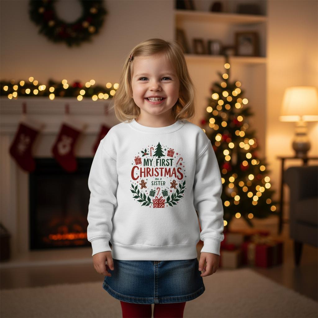 My First Christmas as a Sister Sweatshirt - 4-14 yrs