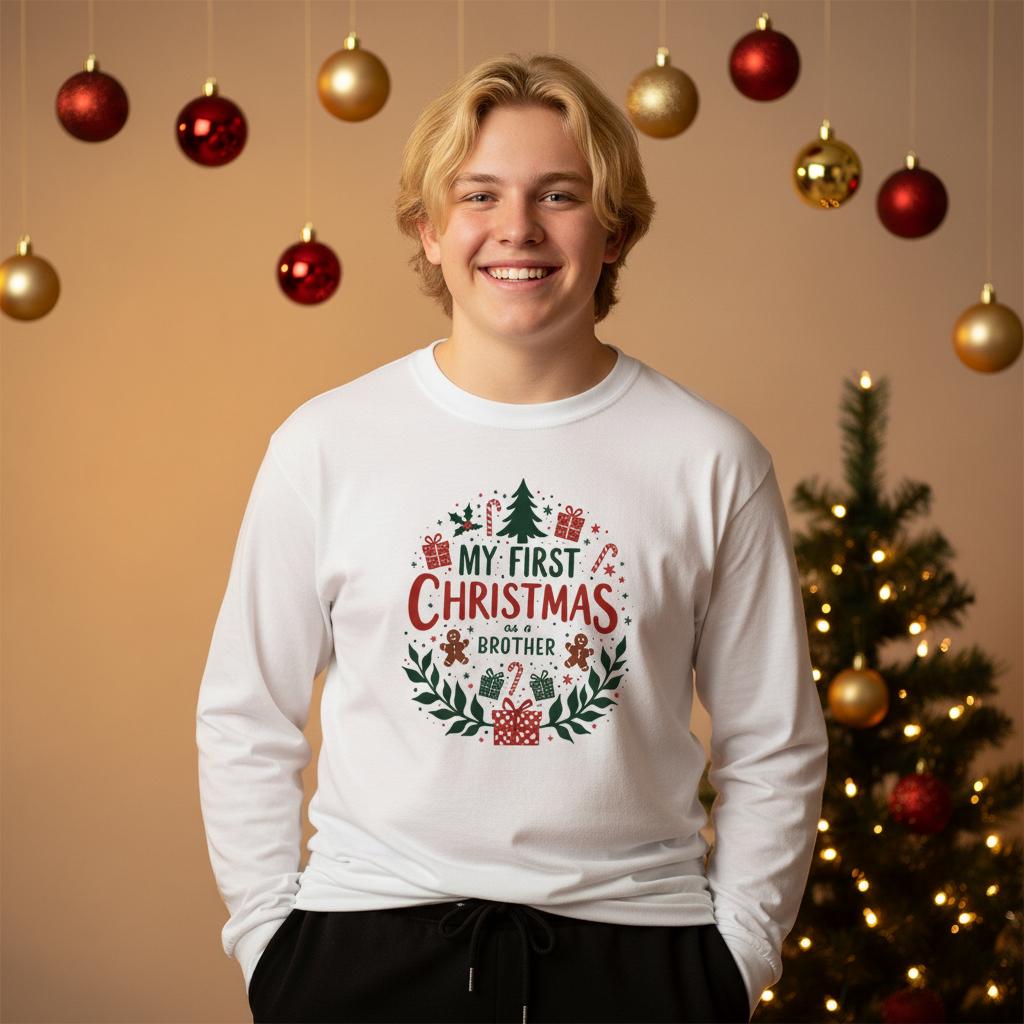 My First Christmas as a Brother Sweatshirt - 4-14 yrs