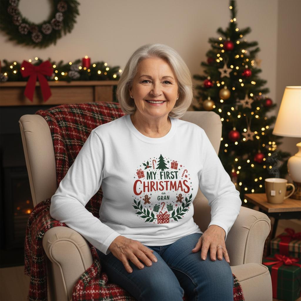 My First Christmas as Gran Long-sleeved T-shirt
