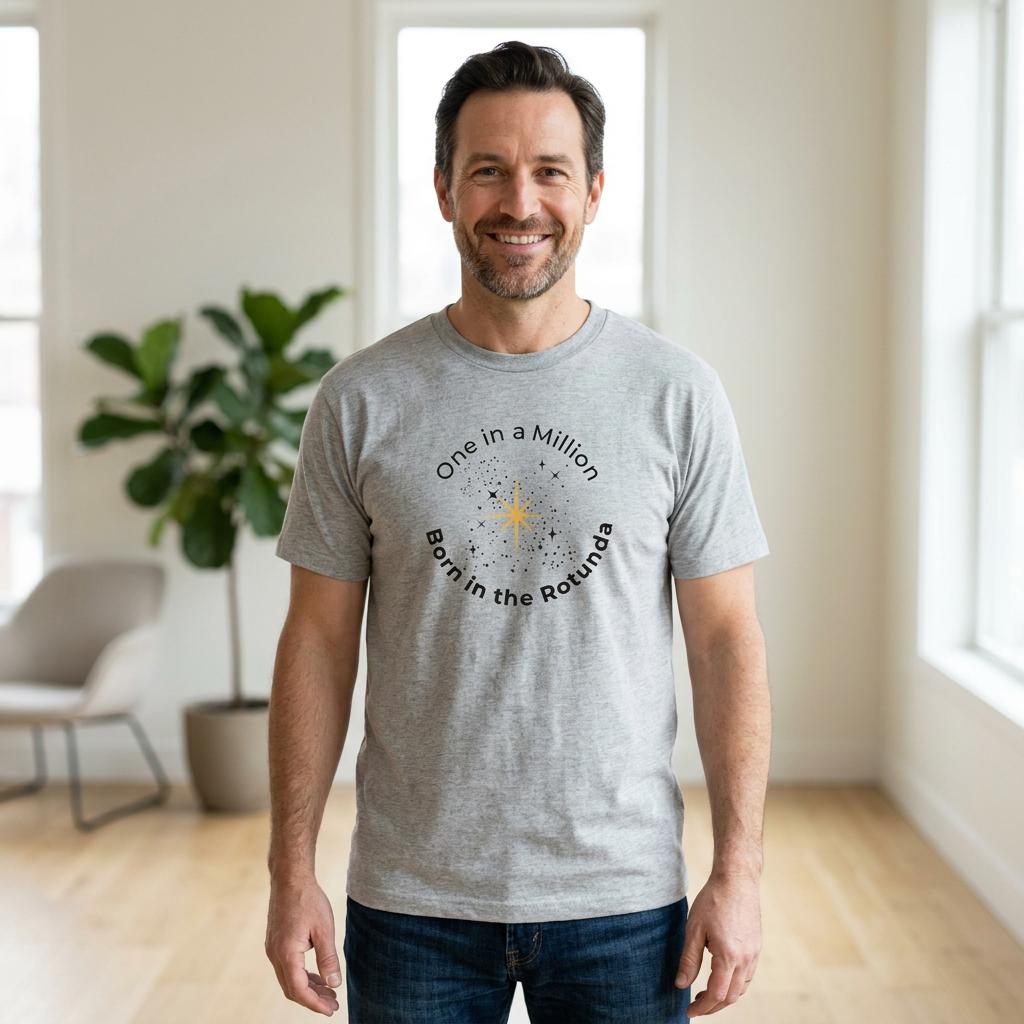 One in a Million Men's Short-sleeved T-shirt - Star Design - Teens to Adults