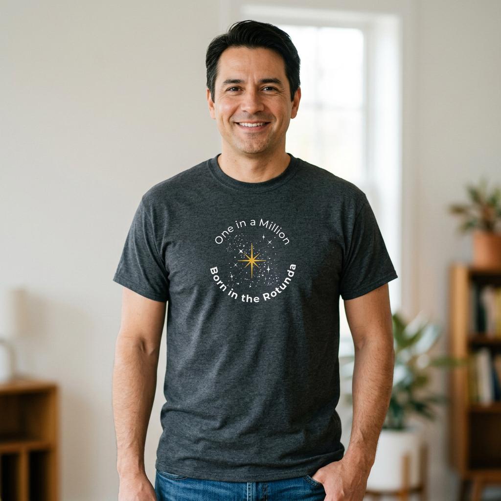 One in a Million Men's Short-sleeved T-shirt - Star Design - Teens to Adults