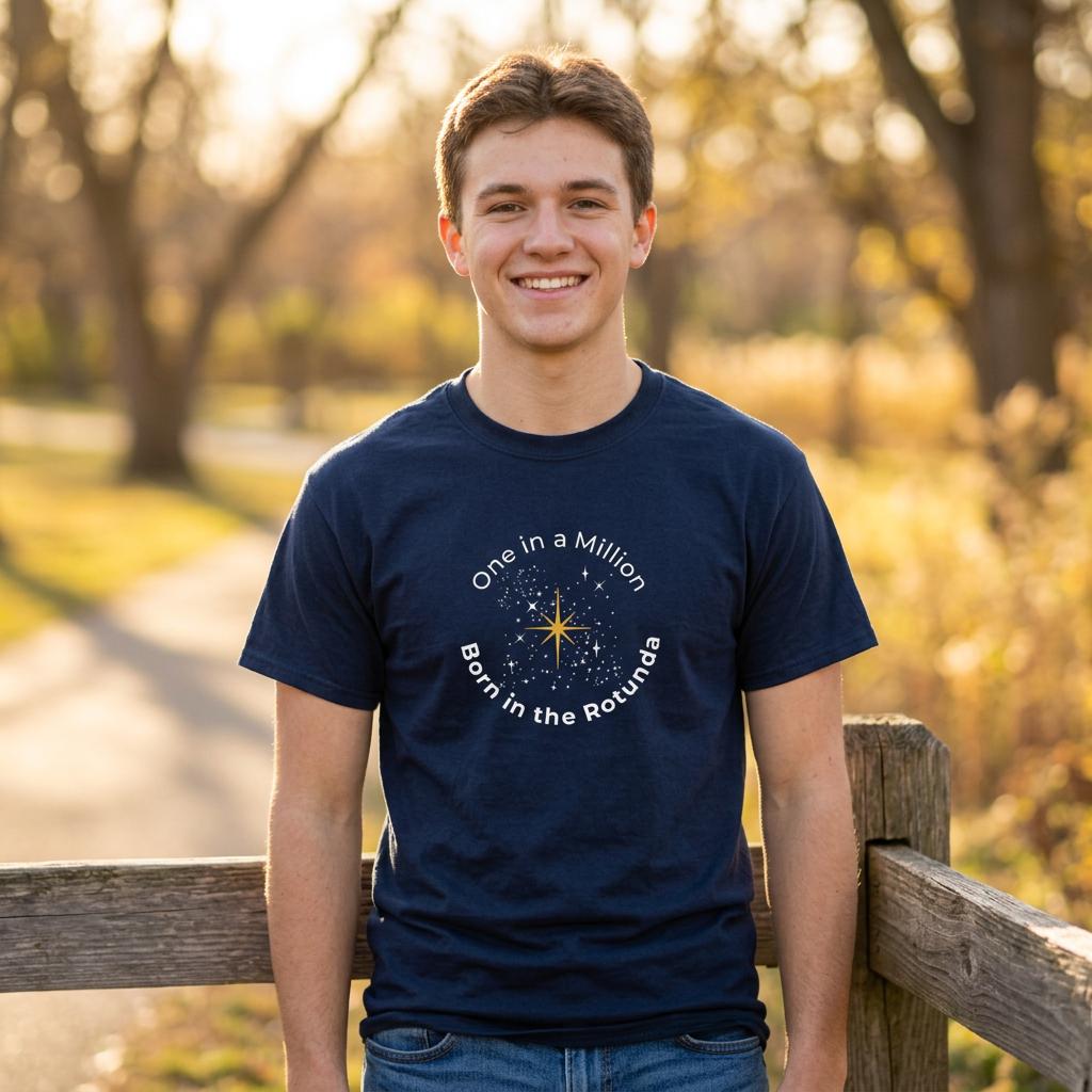 One in a Million Men's Short-sleeved T-shirt - Star Design - Teens to Adults