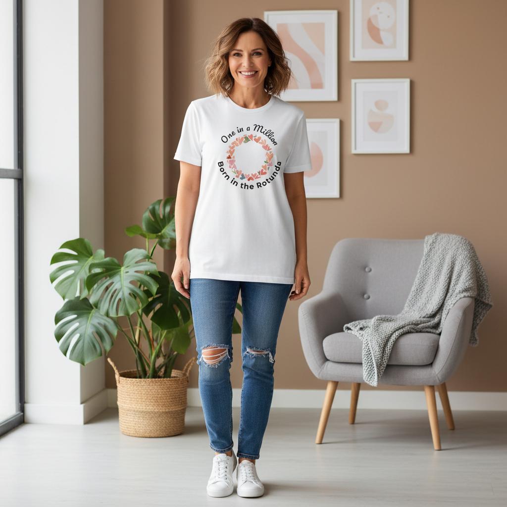 One in a Million Women's Short-sleeved T-shirt - Hearts Design - Teens to Adults