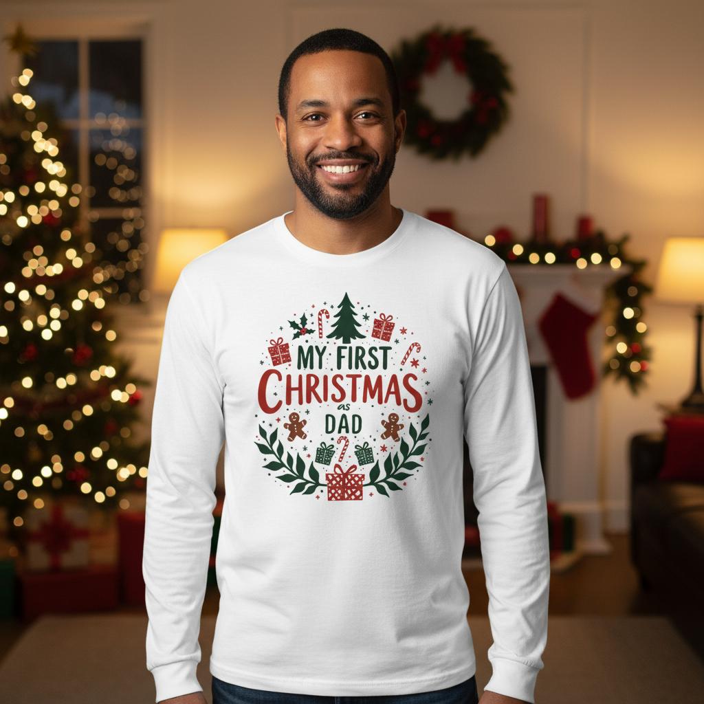 My First Christmas as Dad Long-sleeved T-shirt